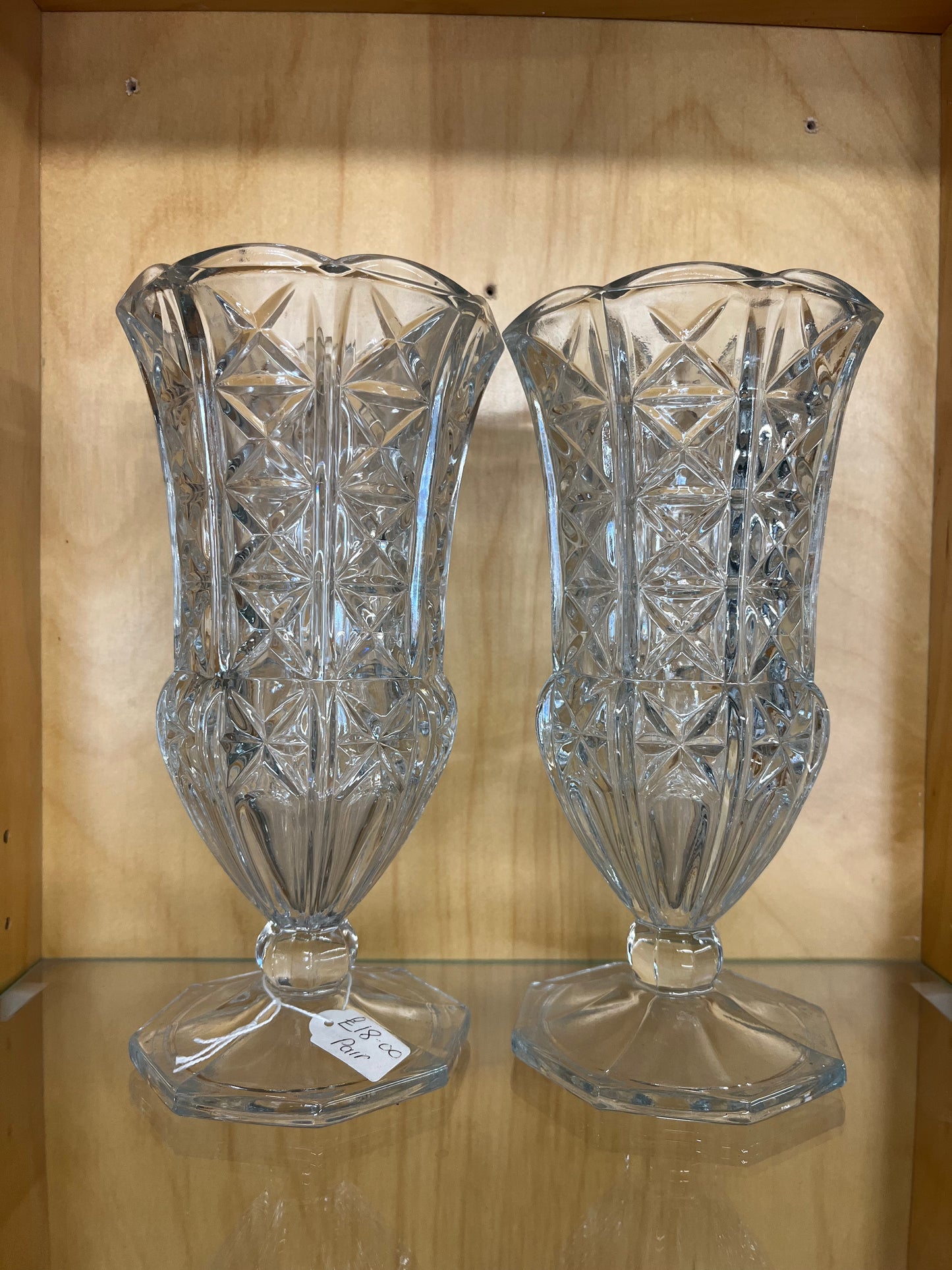 Glass Vase Pair