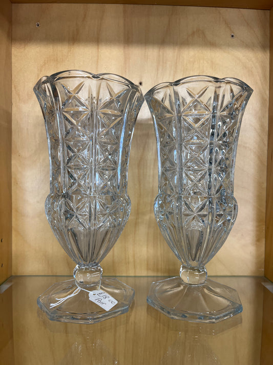 Glass Vase Pair